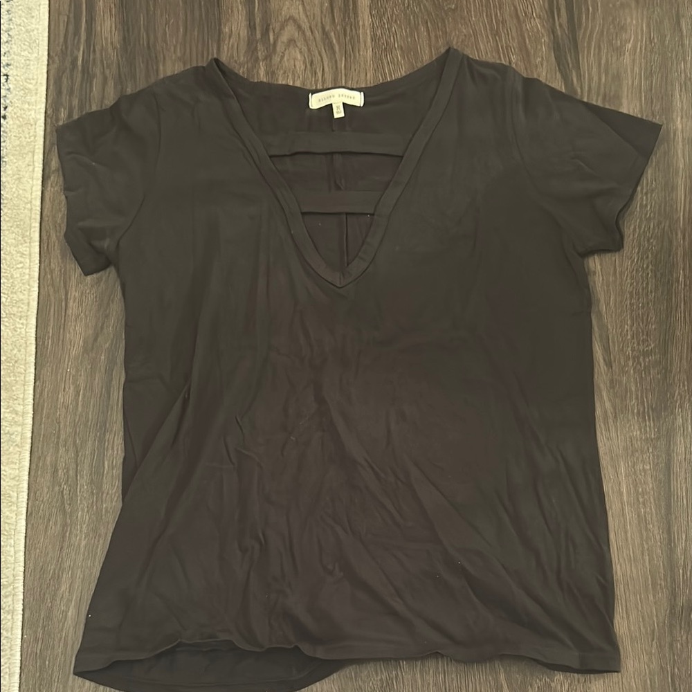 Gilded Intent Women's Black V-Neck Top